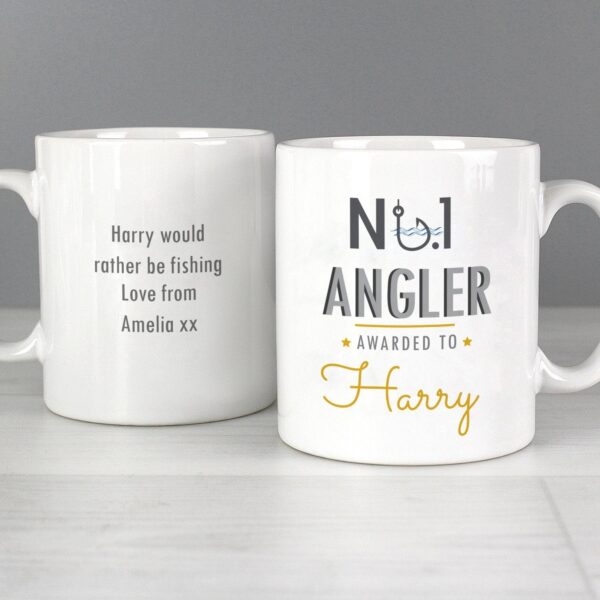 Personalised No.1 Angler Mug: 1 - Mugs By Gift Moments