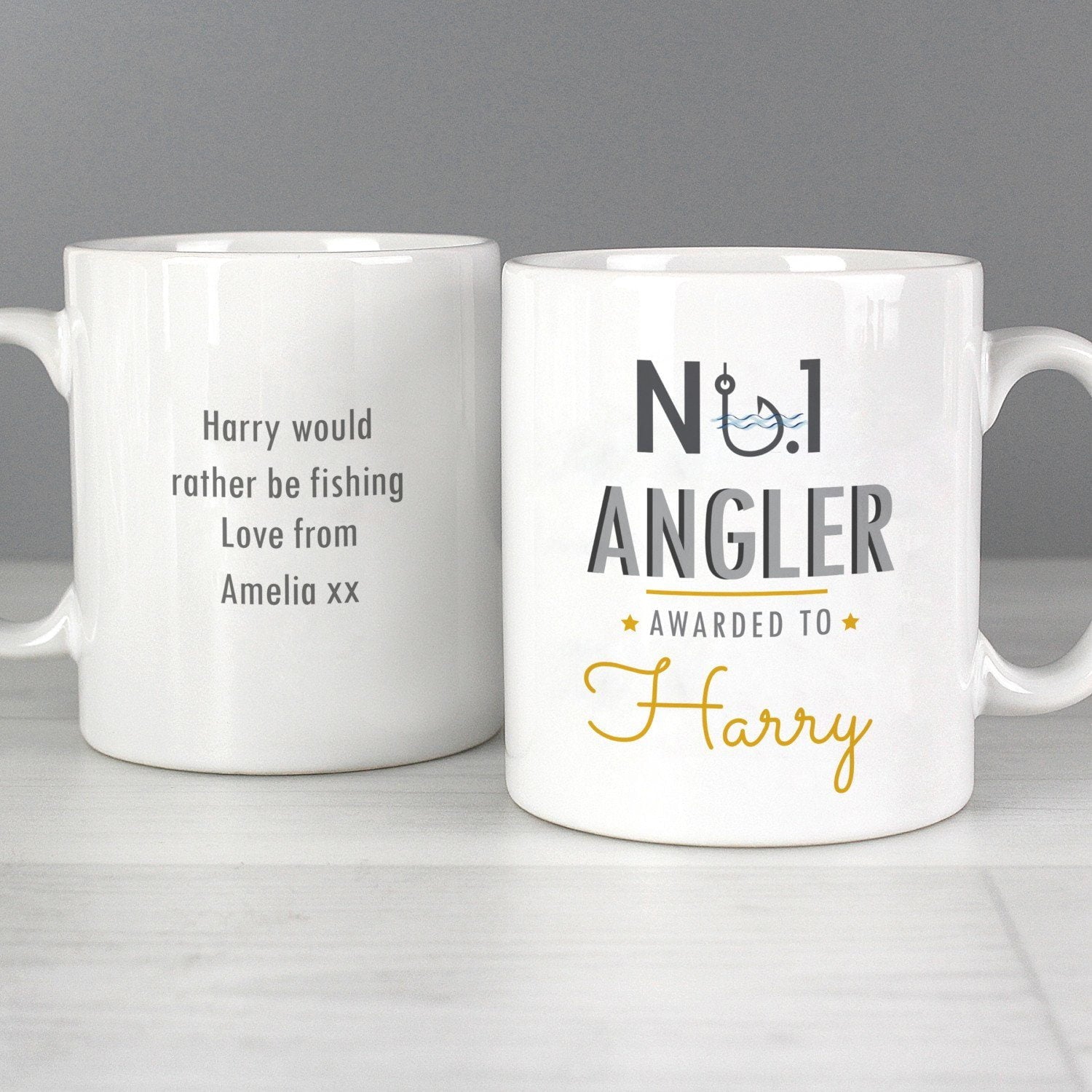 Personalised No.1 Angler Mug: 1 - Mugs By Gift Moments