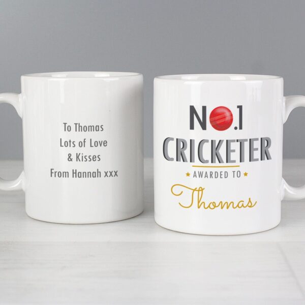 Personalised No.1 Cricketer Mug: 1 - Mugs By Gift Moments