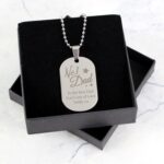 Personalised No.1 Dad Stainless Steel Dog Tag Necklace: 1 - Necklaces By Gift Moments