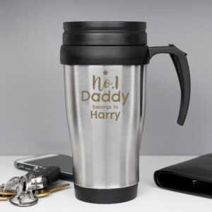 Personalised No.1 Daddy Travel Mug: 1 - Travel Mugs By Gift Moments