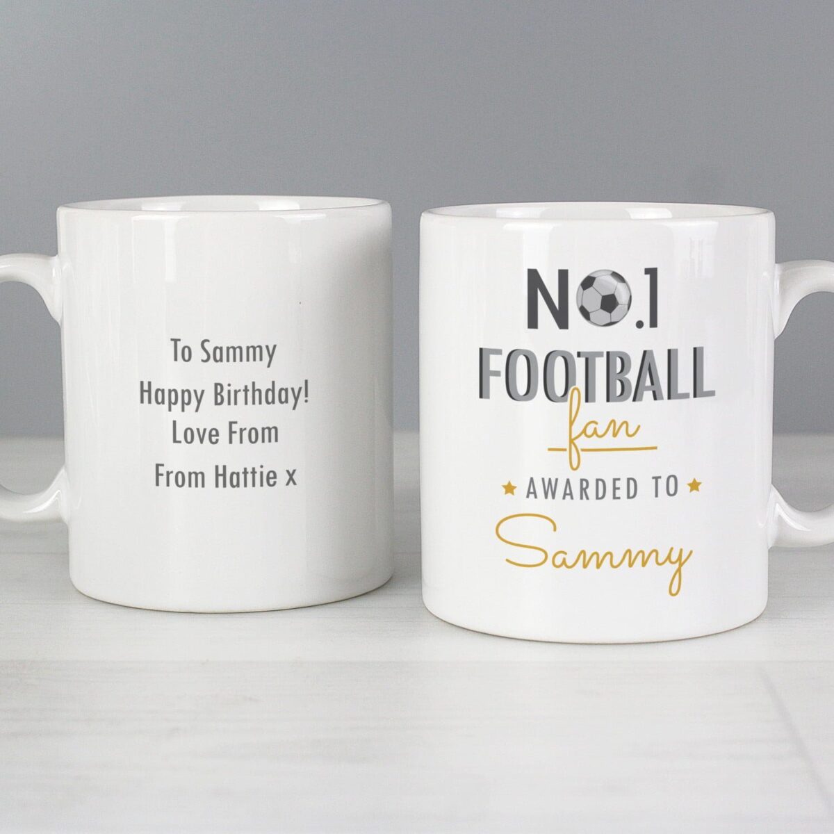 Personalised No.1 Football Fan Mug: 3 - Mugs By Gift Moments
