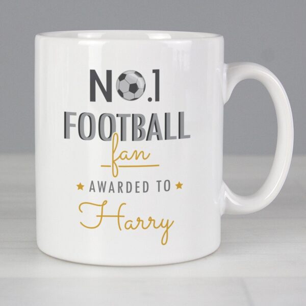 Personalised No.1 Football Fan Mug: 2 - Mugs By Gift Moments