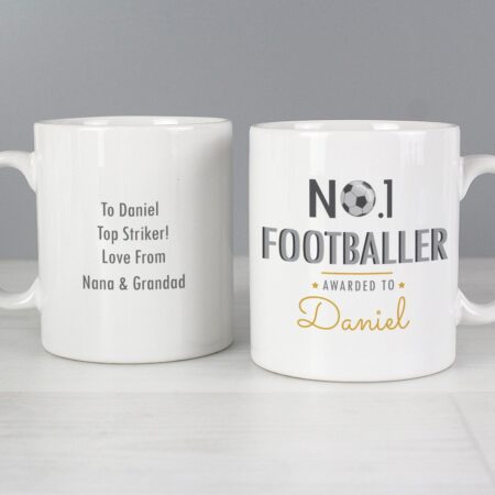 Personalised No.1 Footballer Mug: 1 - Mugs By Gift Moments