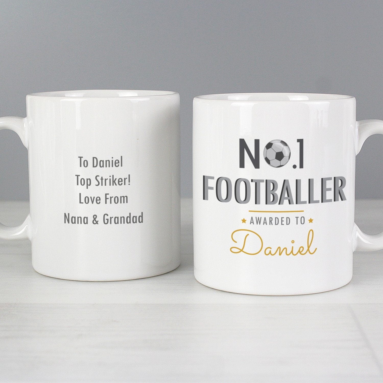 Personalised No.1 Footballer Mug: 1 - Mugs By Gift Moments