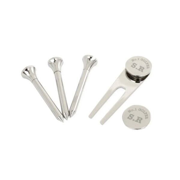 Personalised No.1 Golfer Golf Set: 2 - Golf Tees & Markers By Gift Moments