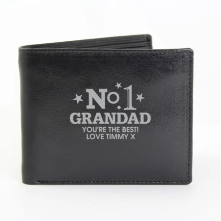 Personalised No.1 Leather Wallet: 4 - Wallets & Money Clips By Gift Moments