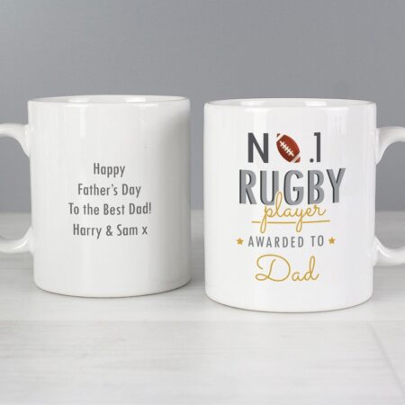 Personalised No.1 Rugby Player Mug: 3 - Mugs By Gift Moments