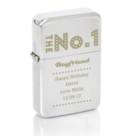 Personalised no 1 silver lighter