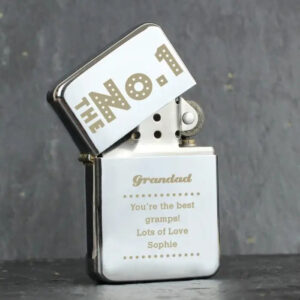 Personalised The No.1 Silver Lighter: 3 - Smoking Accessories By Gift Moments