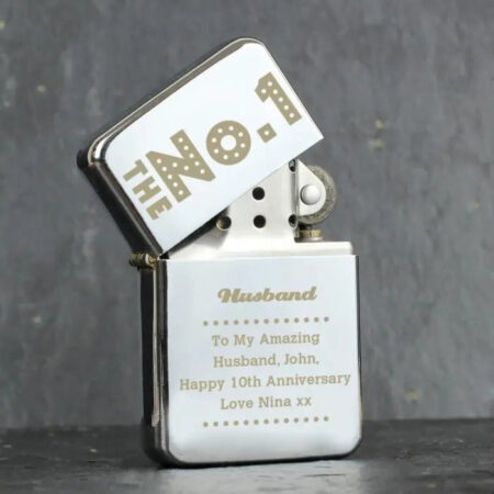 Personalised no 1 silver lighter