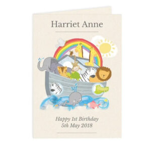 Personalised Noah’s Ark Card: 3 - Greeting Cards By Gift Moments