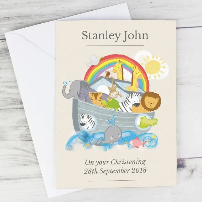 Personalised Noah’s Ark Card: 1 - Greeting Cards By Gift Moments