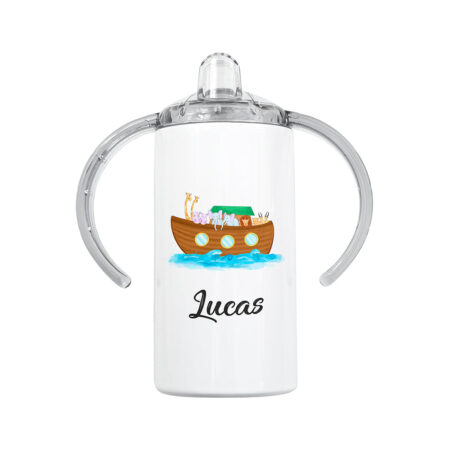 Personalised noahs ark kids sippy cup