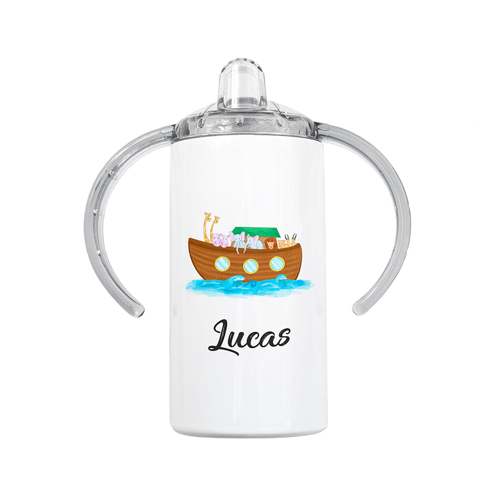 Personalised noahs ark kids sippy cup