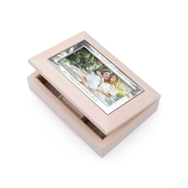 Personalised Blush Pink Photo Jewellery Box: 2 - Jewellery Boxes By Gift Moments
