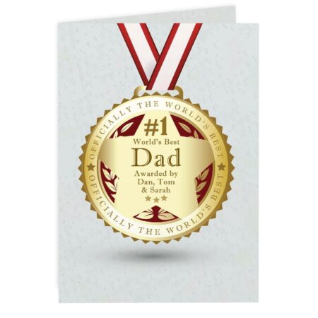 Personalised Number 1 Medal Card: 6 - Greeting Cards By Gift Moments