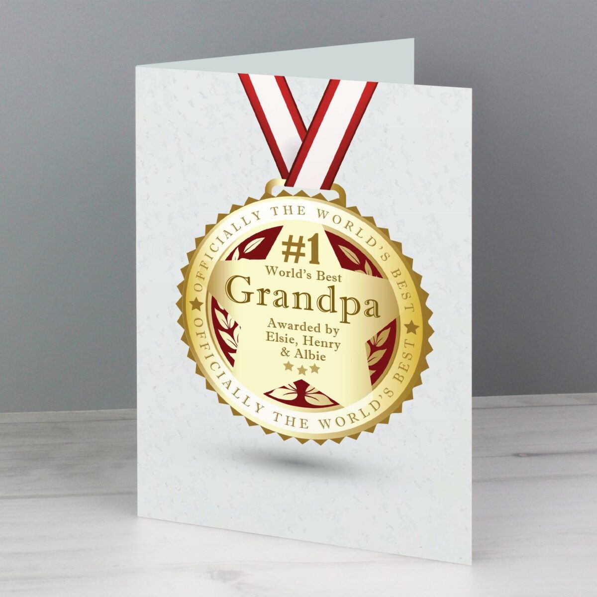Personalised Number 1 Medal Card: 5 - Greeting Cards By Gift Moments