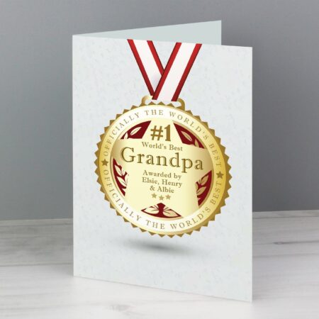Personalised Number 1 Medal Card: 5 - Greeting Cards By Gift Moments