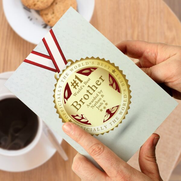 Personalised Number 1 Medal Card: 2 - Greeting Cards By Gift Moments