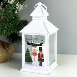 Personalised Nutcracker White Lantern: 1 - LED Lighting By Gift Moments