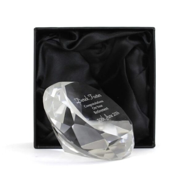 Personalised Occasion Diamond Paperweight: 2 - Paperweights By Gift Moments