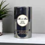 Personalised Opulent Smoked Glass LED Candle: 1 - LED Lighting By Gift Moments