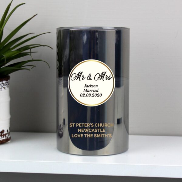 Personalised Opulent Smoked Glass LED Candle: 1 - LED Lighting By Gift Moments