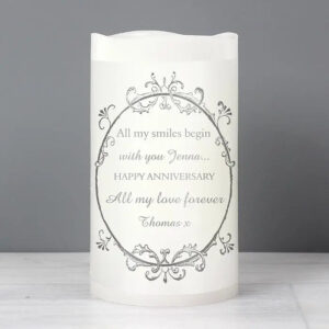Personalised Ornate Frame LED Candle: 2 - LED Lighting By Gift Moments