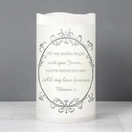 Personalised Ornate Frame LED Candle: 2 - LED Lighting By Gift Moments