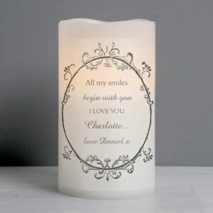 Personalised Ornate Frame LED Candle: 1 - LED Lighting By Gift Moments