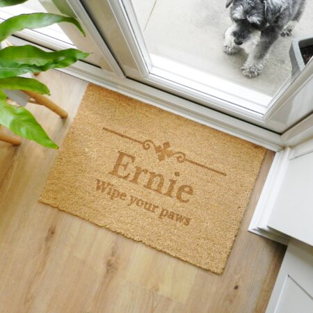 Personalised ornate rectangle indoor doormat