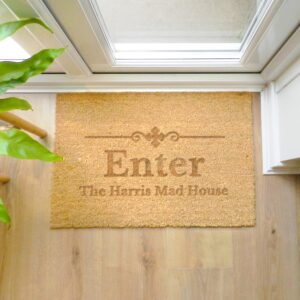 Personalised Ornate Rectangle Indoor Doormat: 4 - Doormats By Gift Moments
