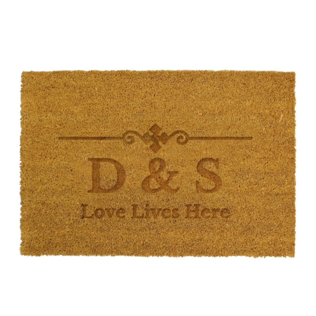 Personalised ornate rectangle indoor doormat