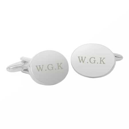 Personalised Oval Cufflinks: 3 - Cufflinks & Tie Slides By Gift Moments