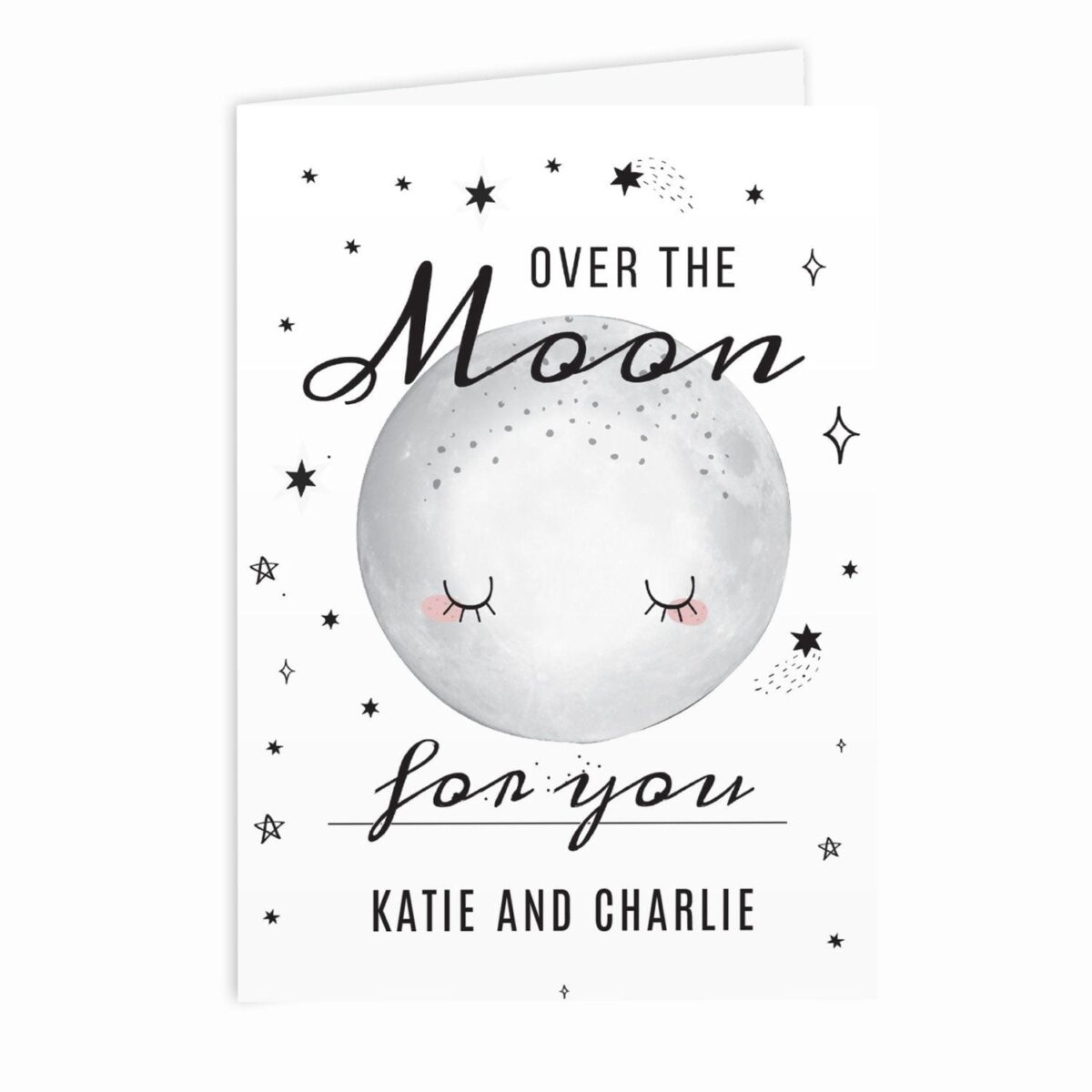 Personalised Over The Moon Card: 2 - Greeting Cards By Gift Moments
