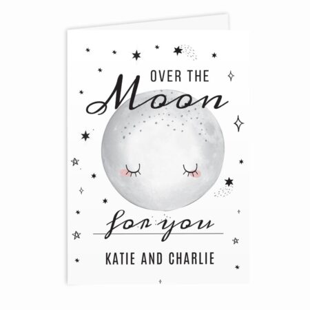 Personalised Over The Moon Card: 2 - Greeting Cards By Gift Moments