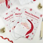 Personalised Pack of 10 Christmas Santa Cards: 1 - Greeting Cards By Gift Moments