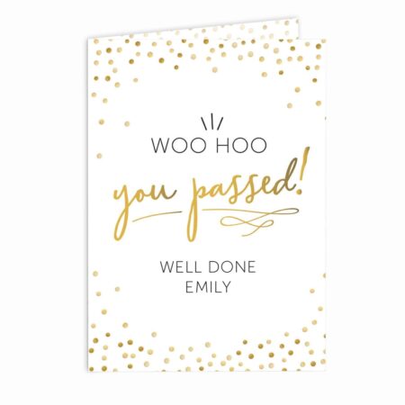 Personalised You Passed! Card: 3 - Greeting Cards By Gift Moments