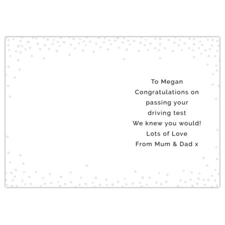 Personalised Passed Driving Test Card: 4 - Greeting Cards By Gift Moments