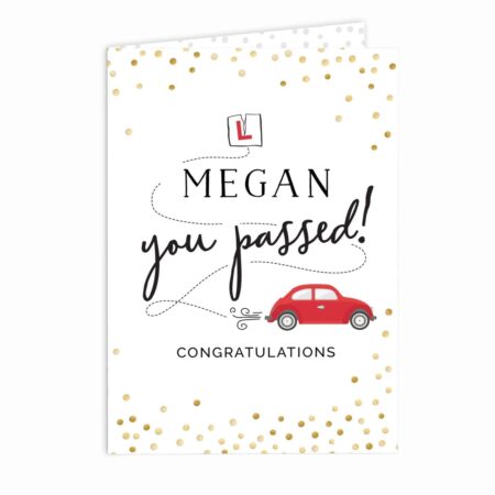 Personalised Passed Driving Test Card: 3 - Greeting Cards By Gift Moments