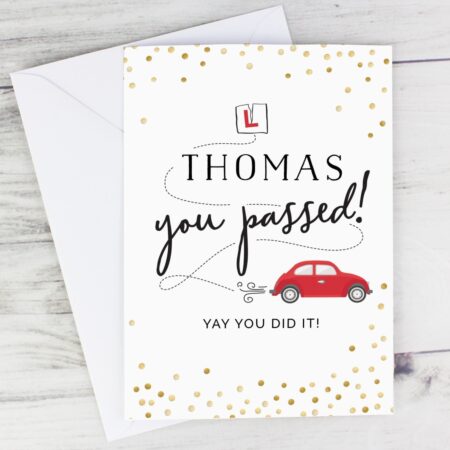 Personalised Passed Driving Test Card: 1 - Greeting Cards By Gift Moments
