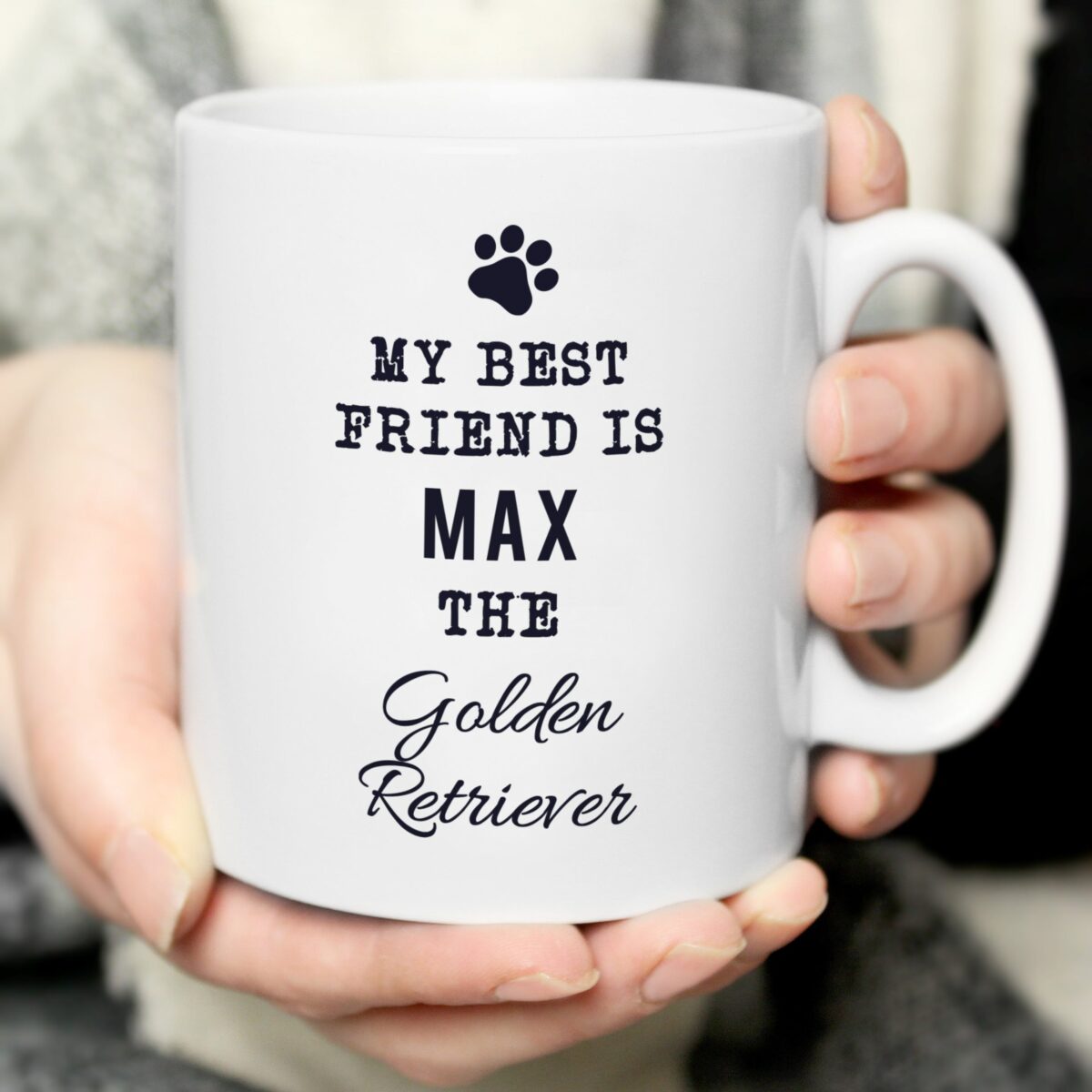 Personalised Paw Print Dog Breed Mug: 1 - Mugs By Gift Moments