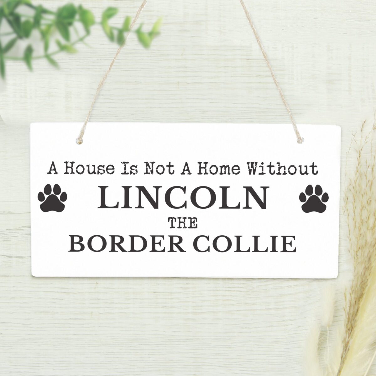 Personalised Paw Print Dog Breed Wooden Sign: 3 - Signs & Plaques By Gift Moments