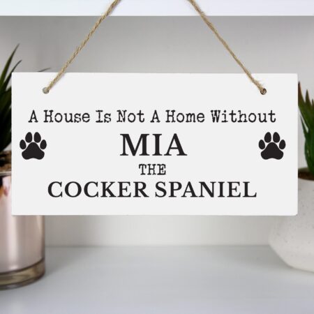 Personalised Paw Print Dog Breed Wooden Sign: 4 - Signs & Plaques By Gift Moments