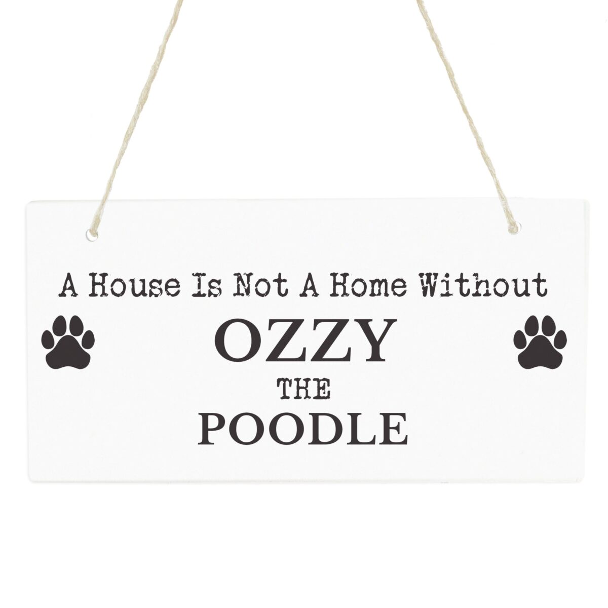 Personalised Paw Print Dog Breed Wooden Sign: 5 - Signs & Plaques By Gift Moments