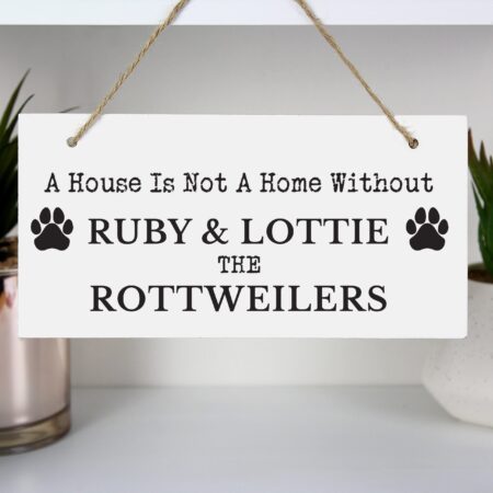 Personalised Paw Print Dog Breed Wooden Sign: 6 - Signs & Plaques By Gift Moments