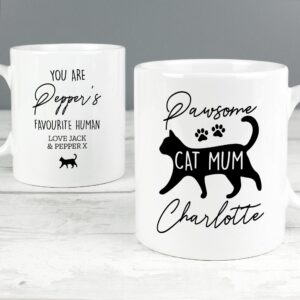 Personalised Pawsome Cat Mum Mug: 1 - Mugs By Gift Moments