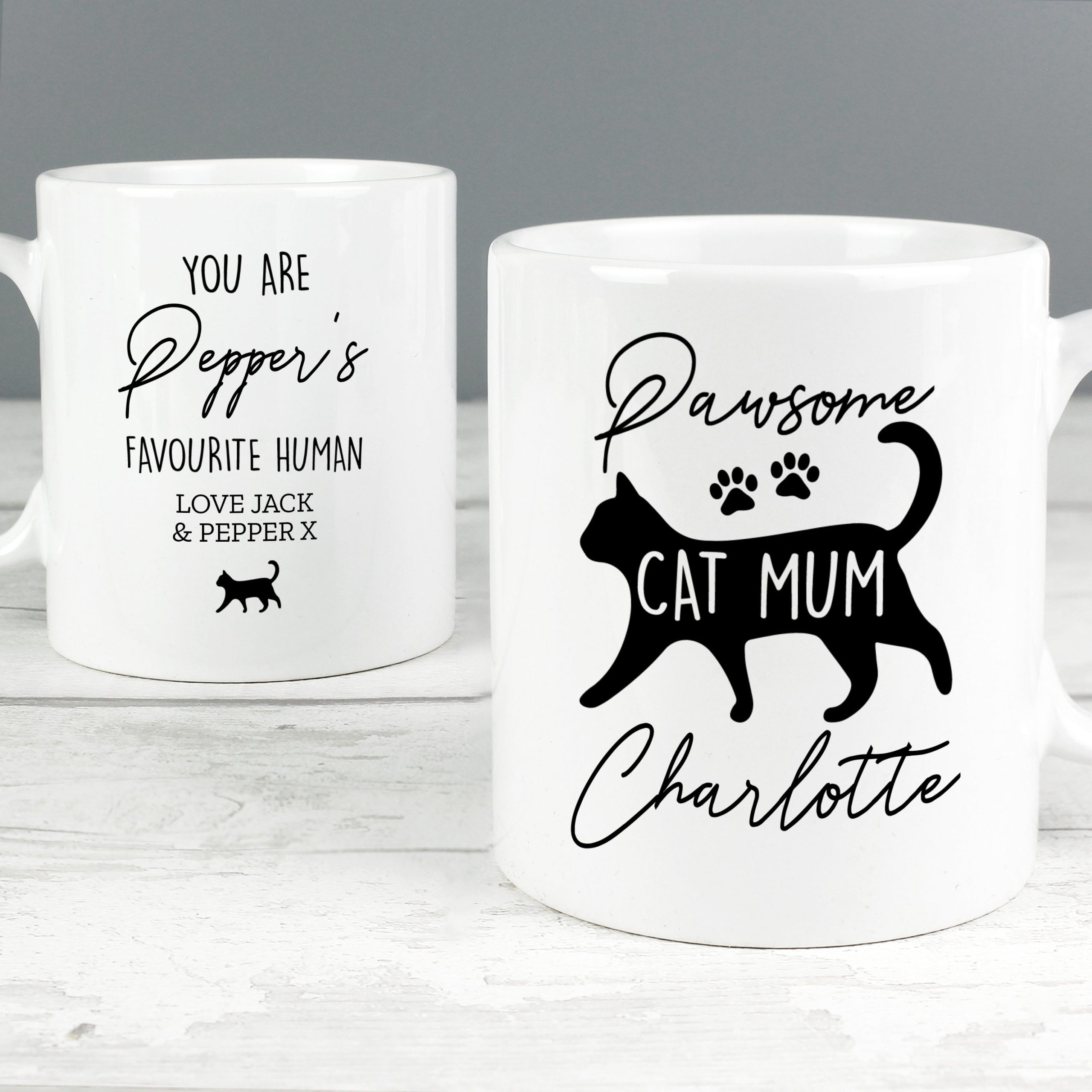 Personalised Pawsome Cat Mum Mug: 1 - Mugs By Gift Moments