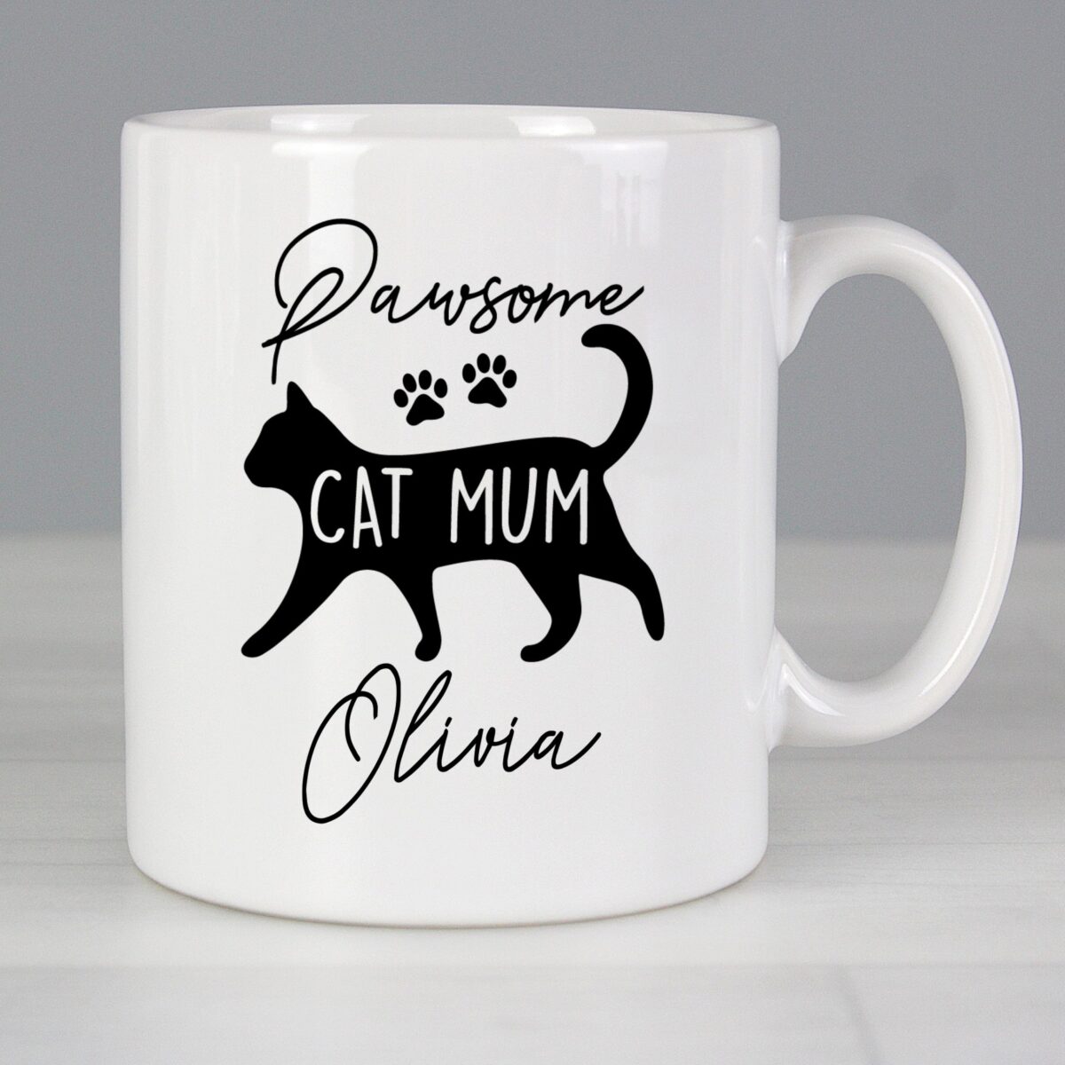 Personalised Pawsome Cat Mum Mug: 2 - Mugs By Gift Moments